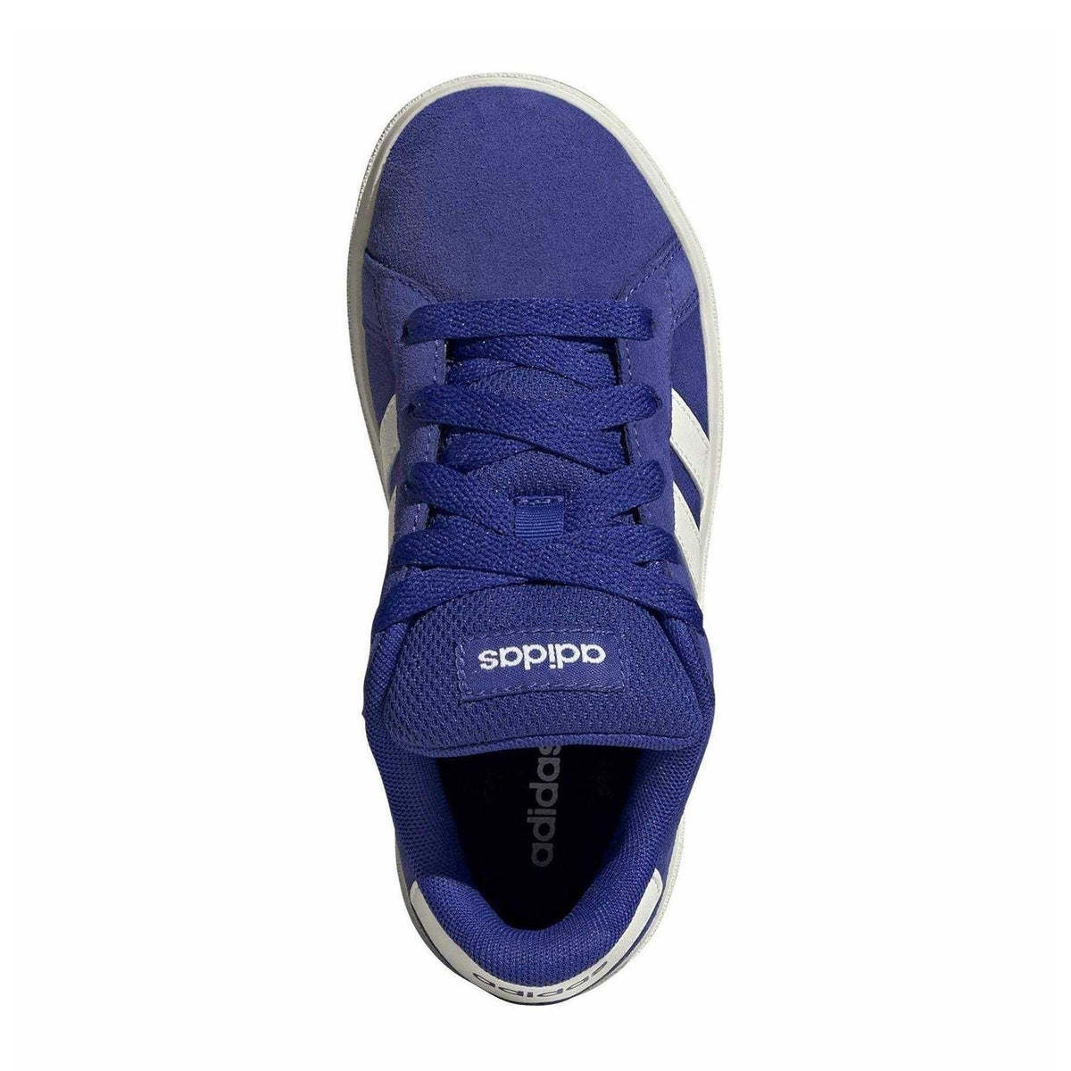 Lucid Blue - Lifestyle - Adidas Childrens-Kids Grand Court 3 Stripes Suede Flat Trainers