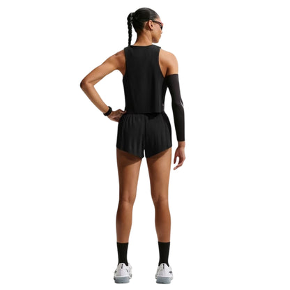 Black-White - Back - Nike Womens-Ladies Dri-FIT Cropped Tank Top