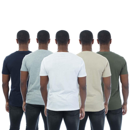 Multicoloured - Back - Duck and Cover Mens Cheymore T-Shirt (Pack of 5)