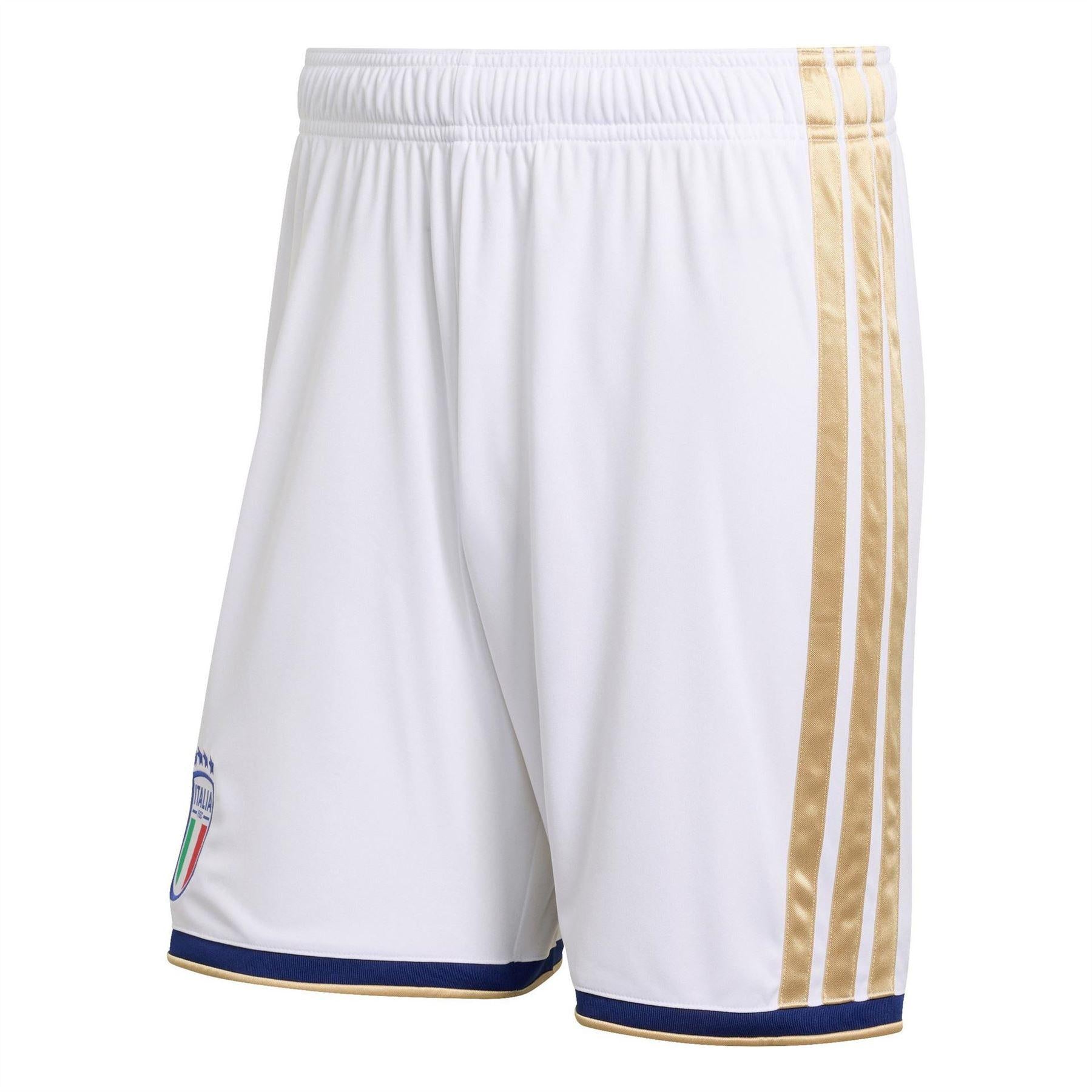 White-Blue - Front - Adidas Mens Italian Home Shorts