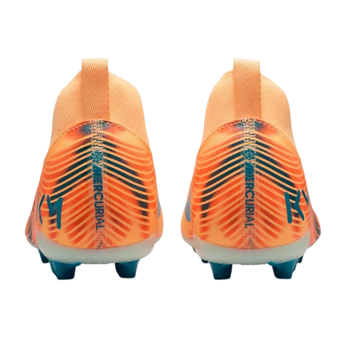 Orange-Melon - Back - Nike Childrens-Kids Zoom Mercurial Superfly 10 Academy Firm Ground Football Boots