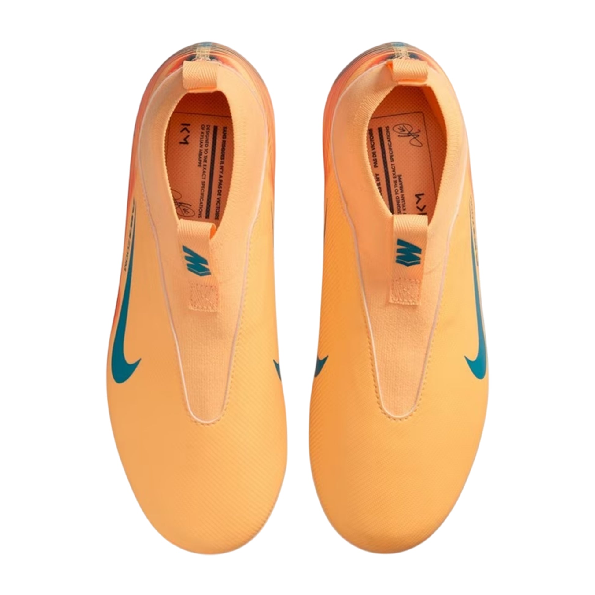 Orange-Melon - Side - Nike Childrens-Kids Zoom Mercurial Superfly 10 Academy Firm Ground Football Boots