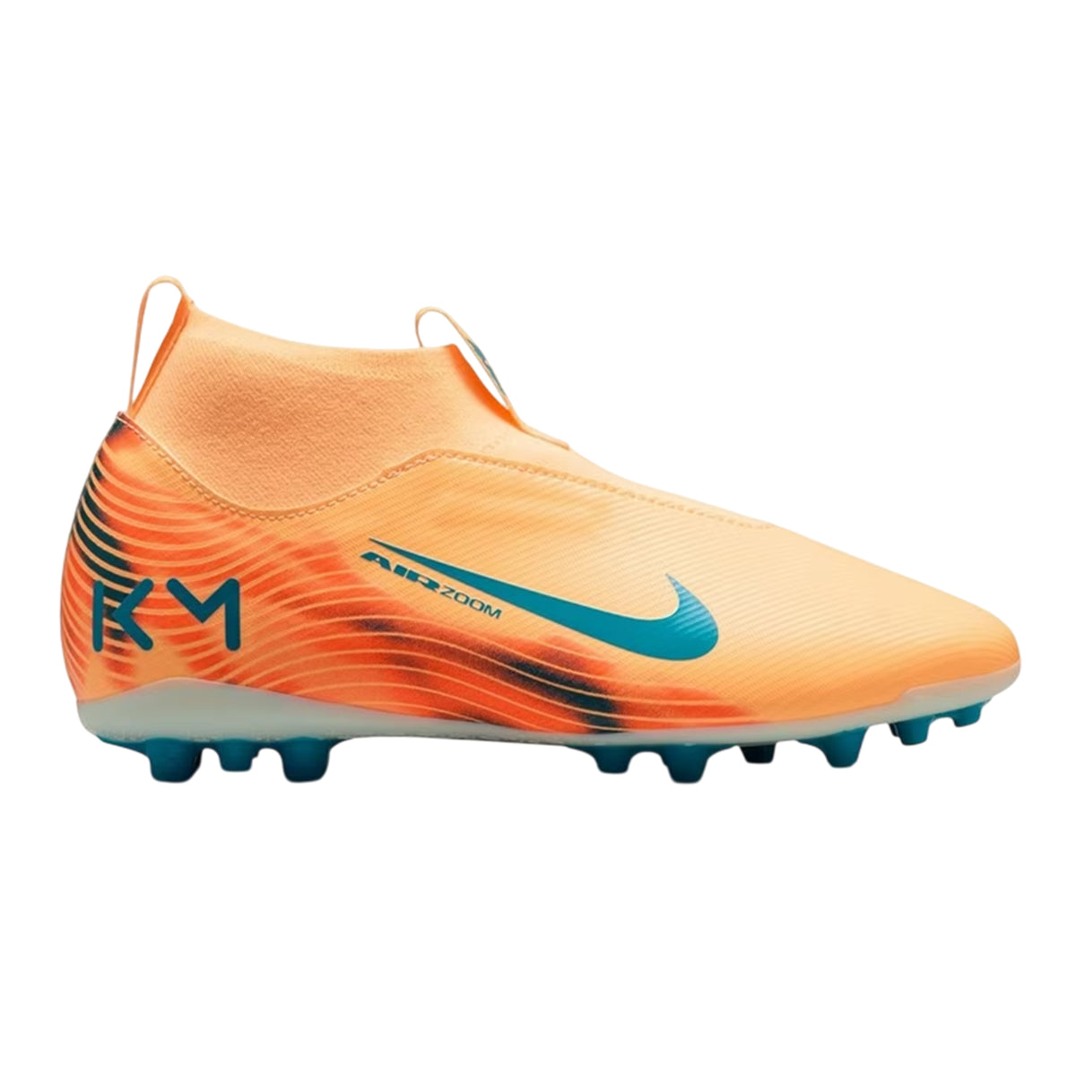 Orange-Melon - Front - Nike Childrens-Kids Zoom Mercurial Superfly 10 Academy Firm Ground Football Boots