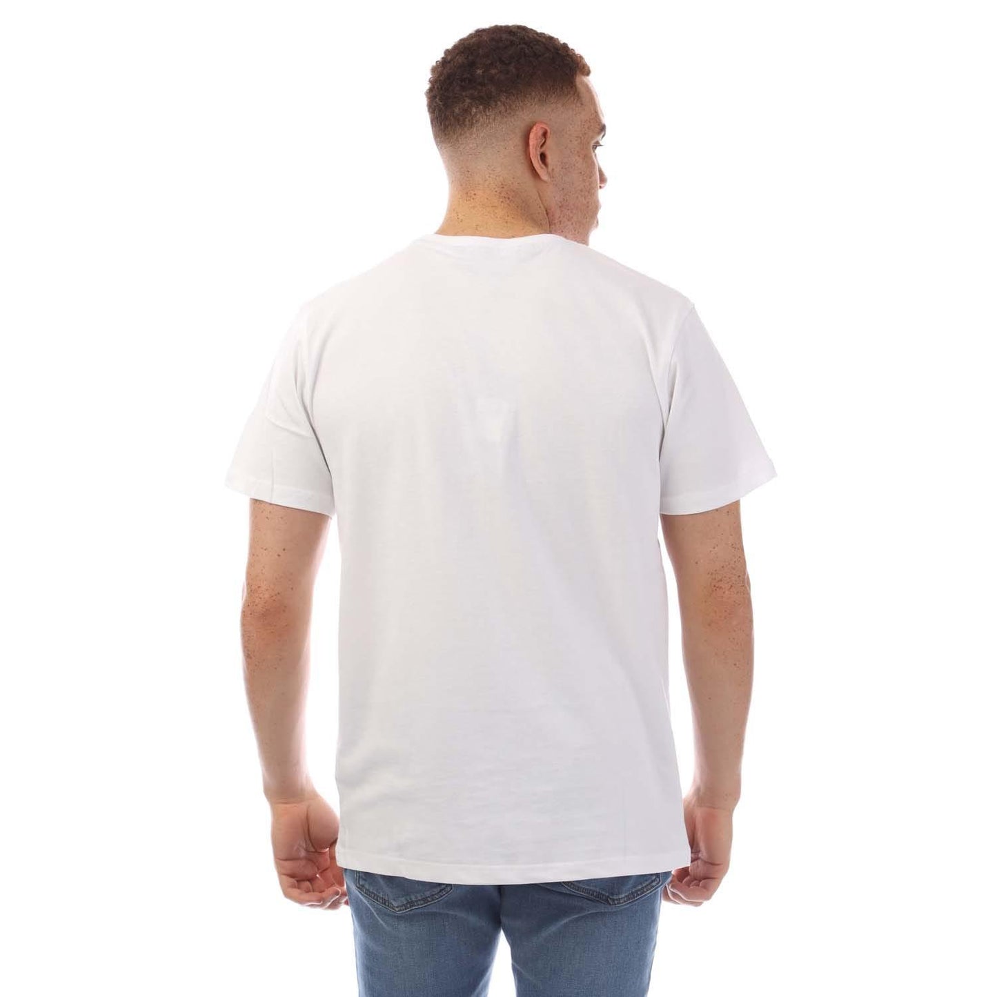 White - Back - Duck and Cover Mens Limatar T-Shirt