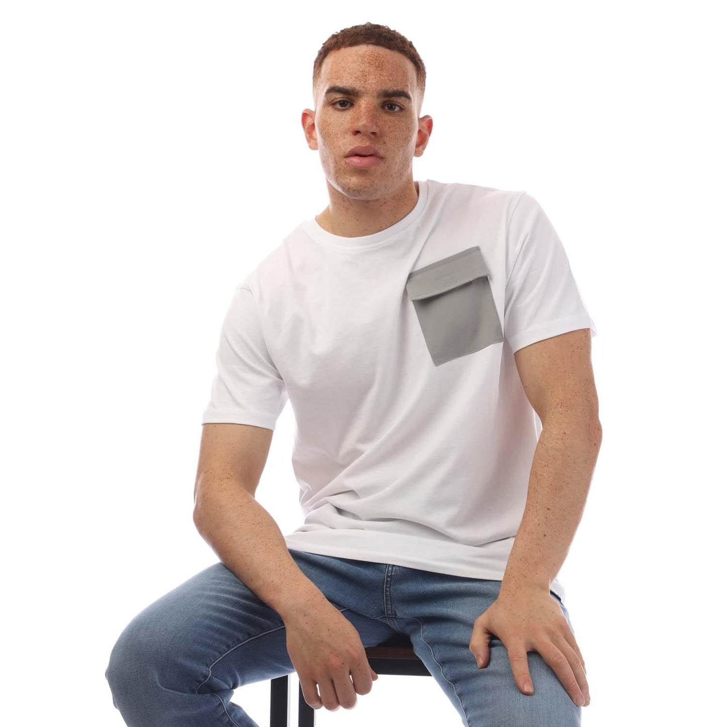 White - Lifestyle - Duck and Cover Mens Limatar T-Shirt