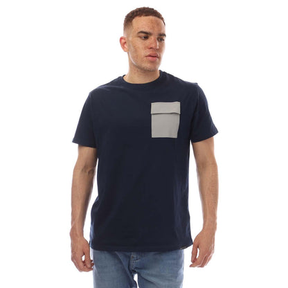 Navy - Front - Duck and Cover Mens Limatar T-Shirt