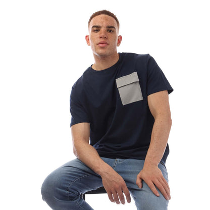 Navy - Back - Duck and Cover Mens Limatar T-Shirt