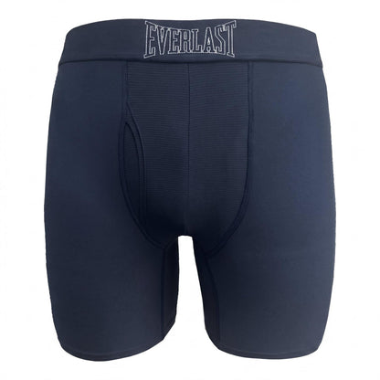 Navy-Blue-Grey - Side - Everlast Mens Logo Boxer Shorts (Pack of 3)