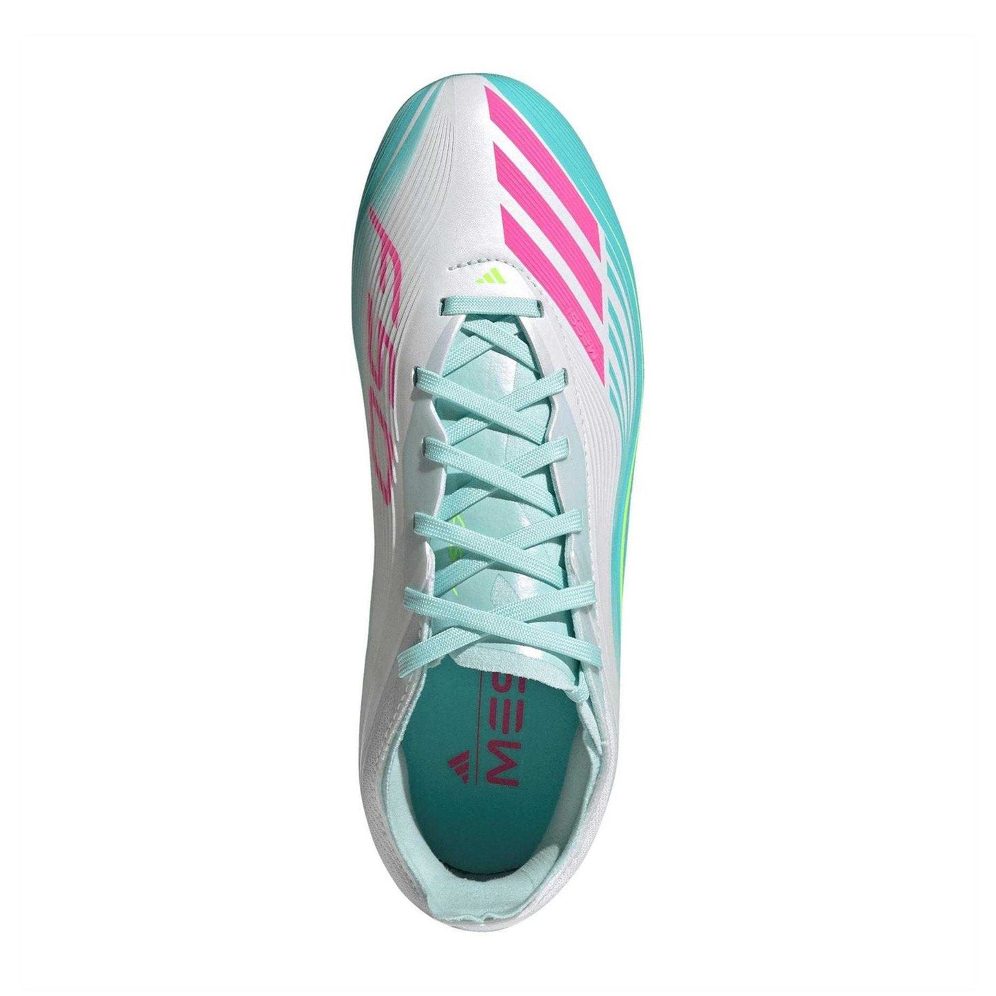 White-Pink-Blue - Lifestyle - Adidas Childrens-Kids F50 Elite Lionel Messi Firm Ground Football Boots