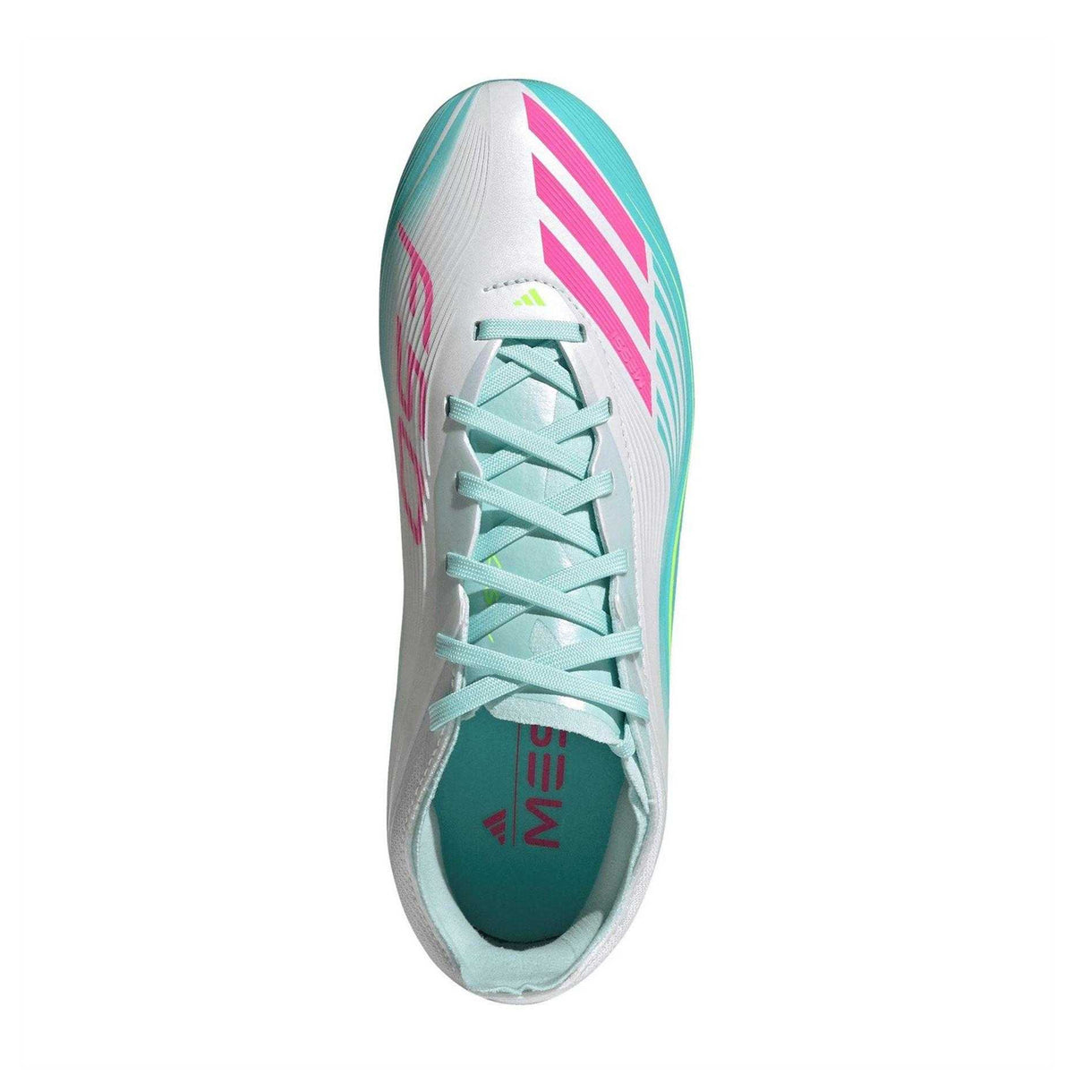 White-Pink-Blue - Lifestyle - Adidas Childrens-Kids F50 Elite Lionel Messi Firm Ground Football Boots