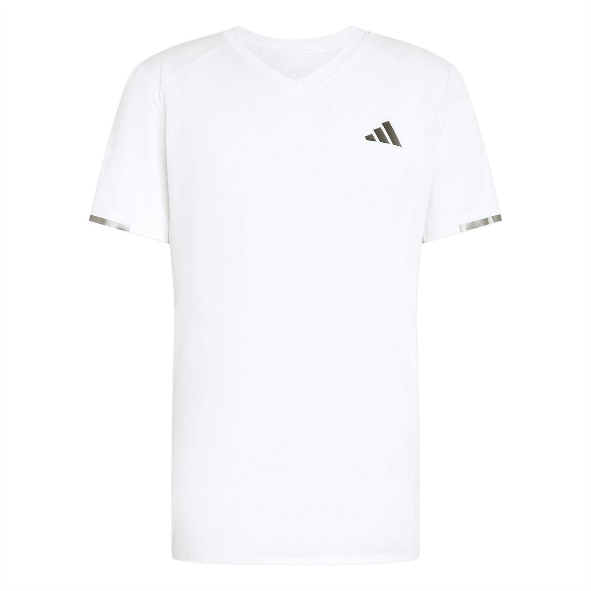 White - Front - Adidas Mens V Neck Competition T-Shirt