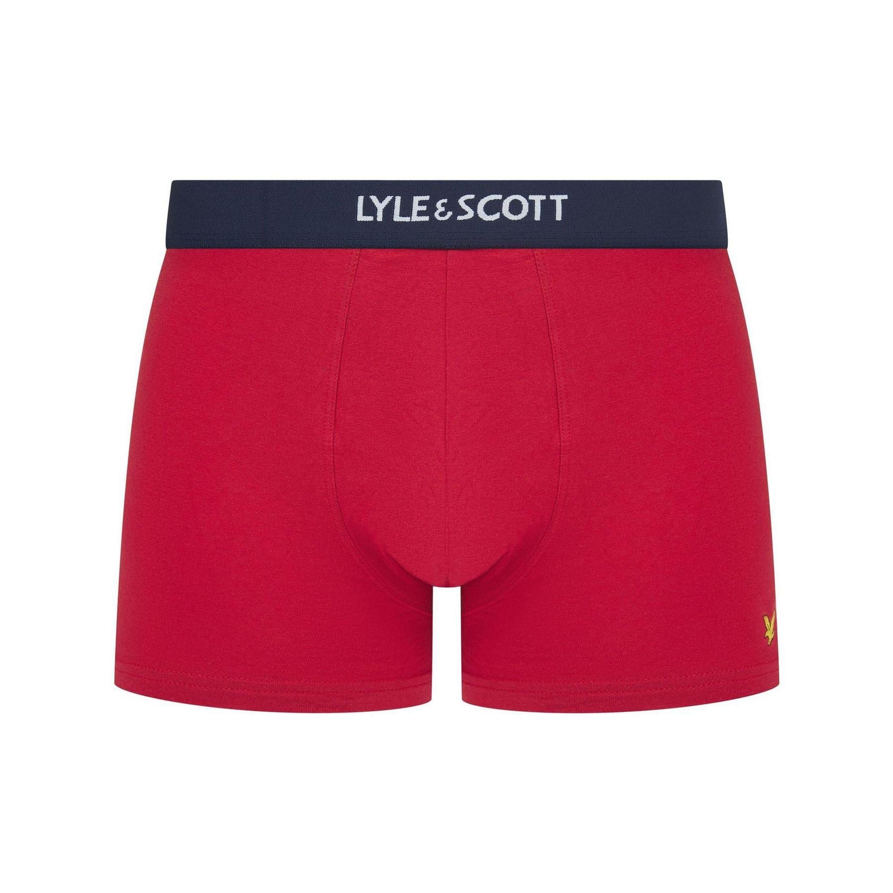 Multicoloured - Back - Lyle & Scott Mens Topaz Boxer Briefs (Pack of 7)