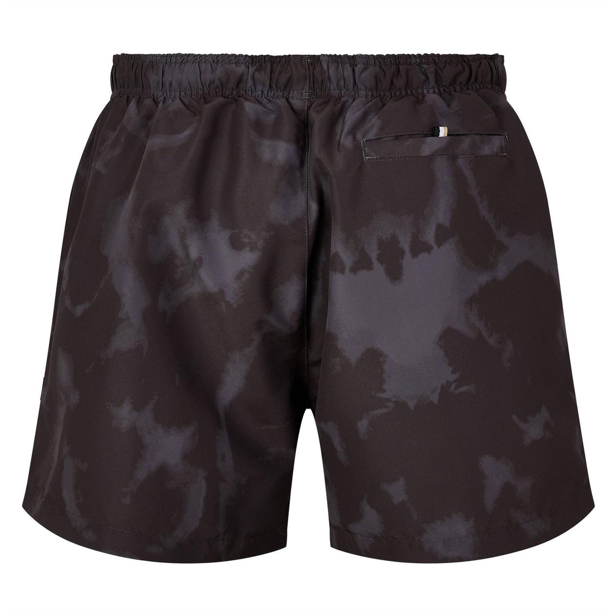 Dark Brown - Back - Hugo Mens Lionfish Tie Dye Swim Shorts