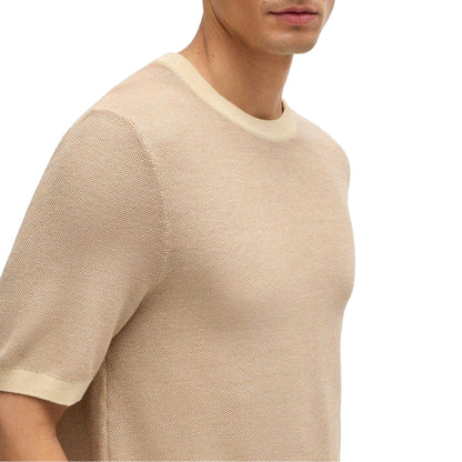 Beige - Side - Boss Mens Tantino T-Shirt