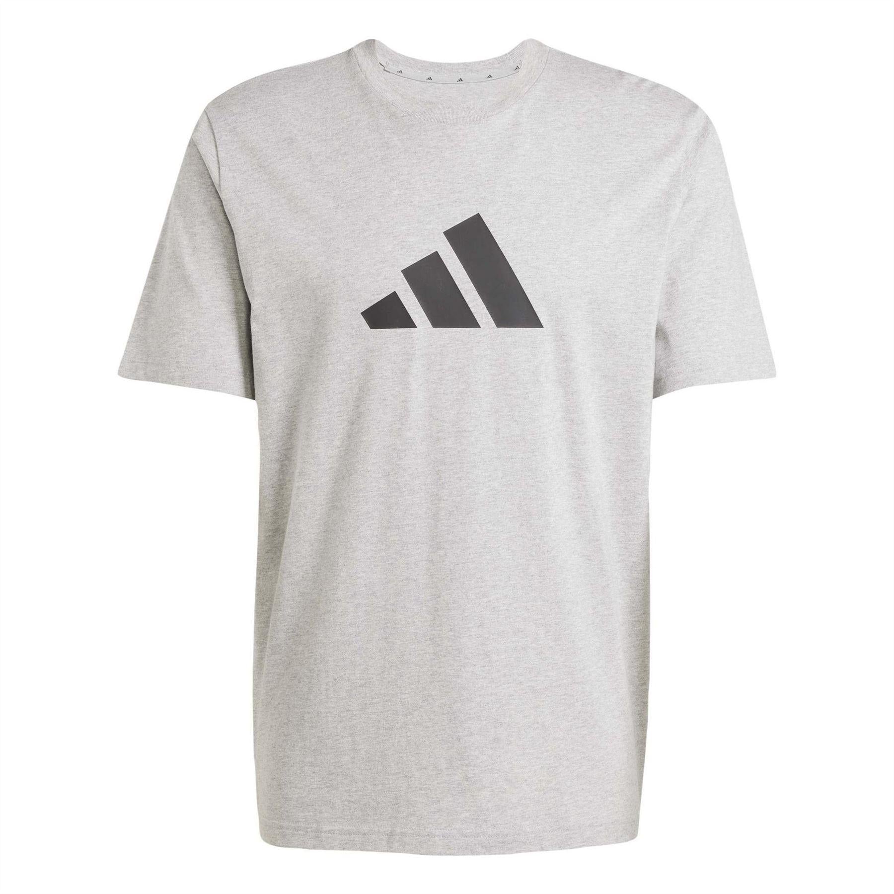 Medium Heather Grey - Front - Adidas Mens Essential T-Shirt