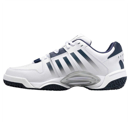 White-Silver - Side - K-Swiss Mens Accomplish Tennis Shoes