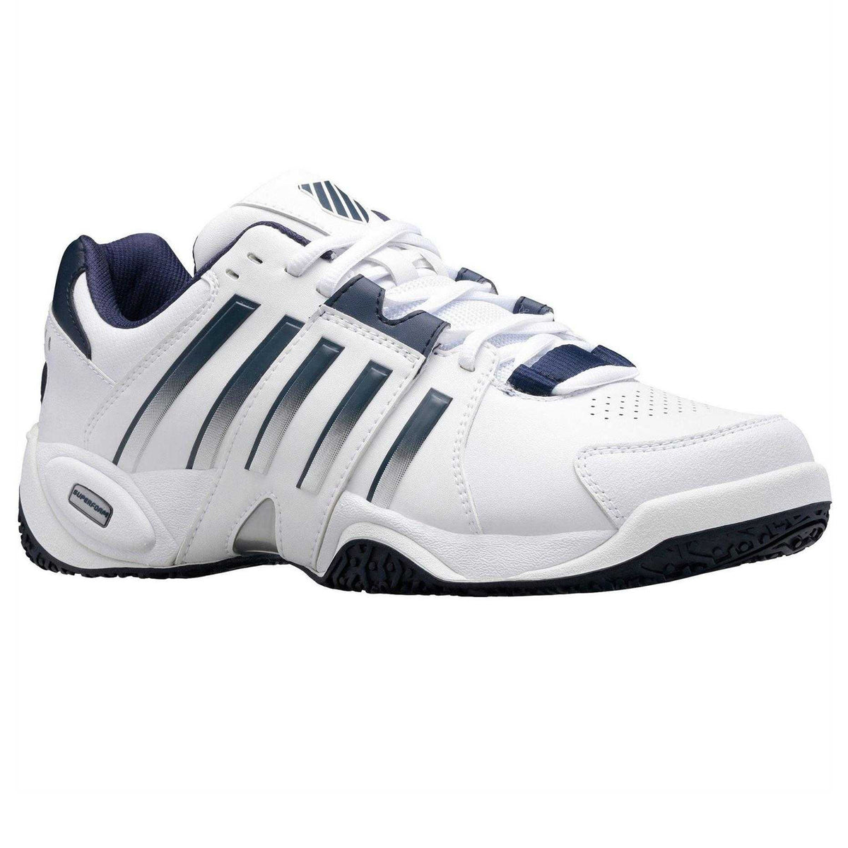 White-Silver - Pack Shot - K-Swiss Mens Accomplish Tennis Shoes