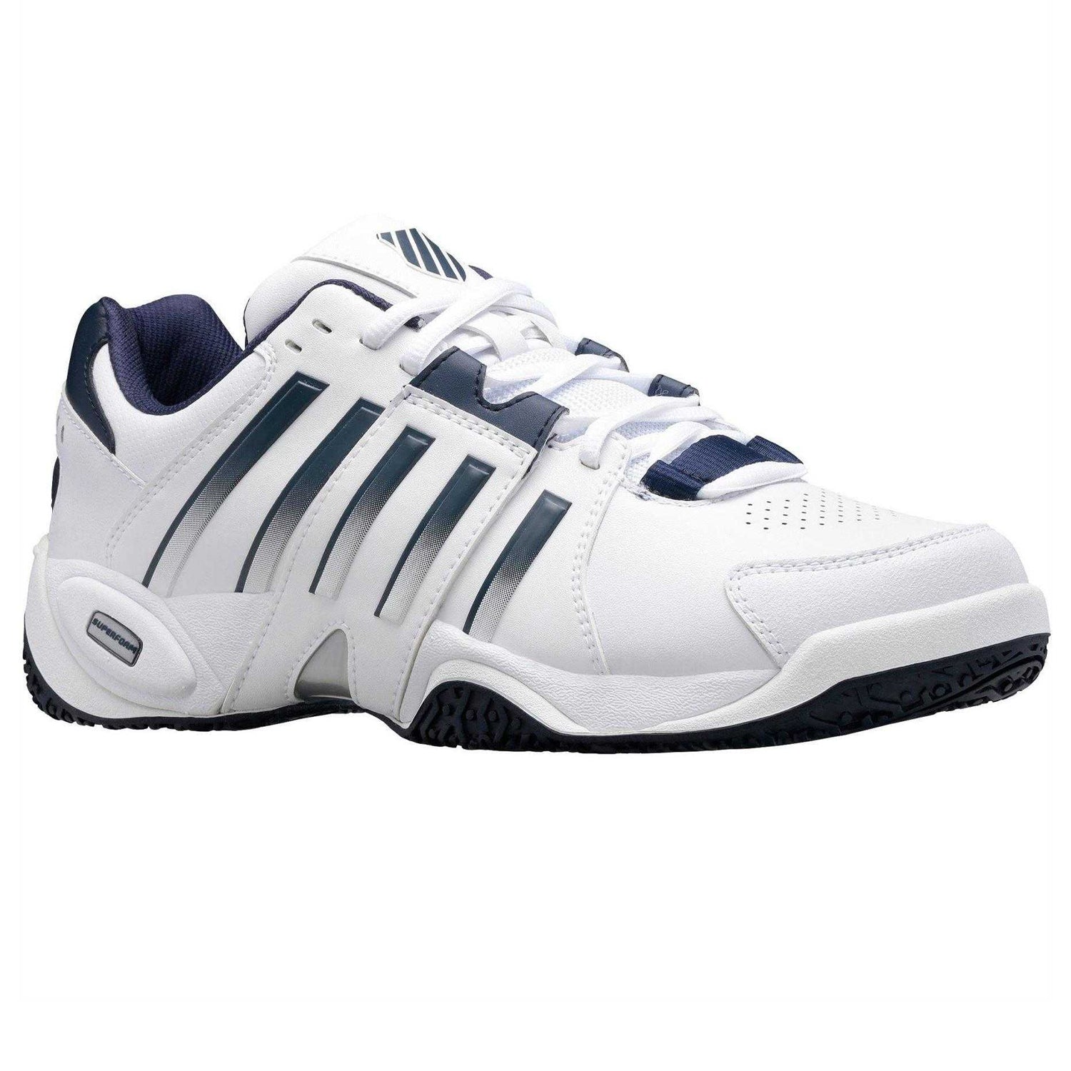 White-Silver - Pack Shot - K-Swiss Mens Accomplish Tennis Shoes