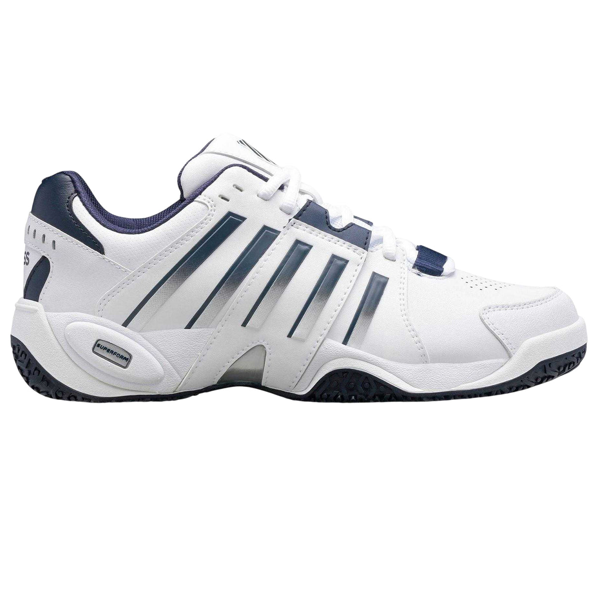 White-Silver - Front - K-Swiss Mens Accomplish Tennis Shoes