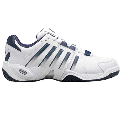 White-Silver - Front - K-Swiss Mens Accomplish Tennis Shoes