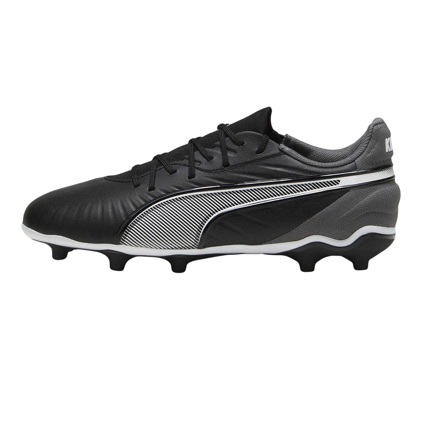 Black - Back - Puma Childrens-Kids King Match FG-AG Football Boots