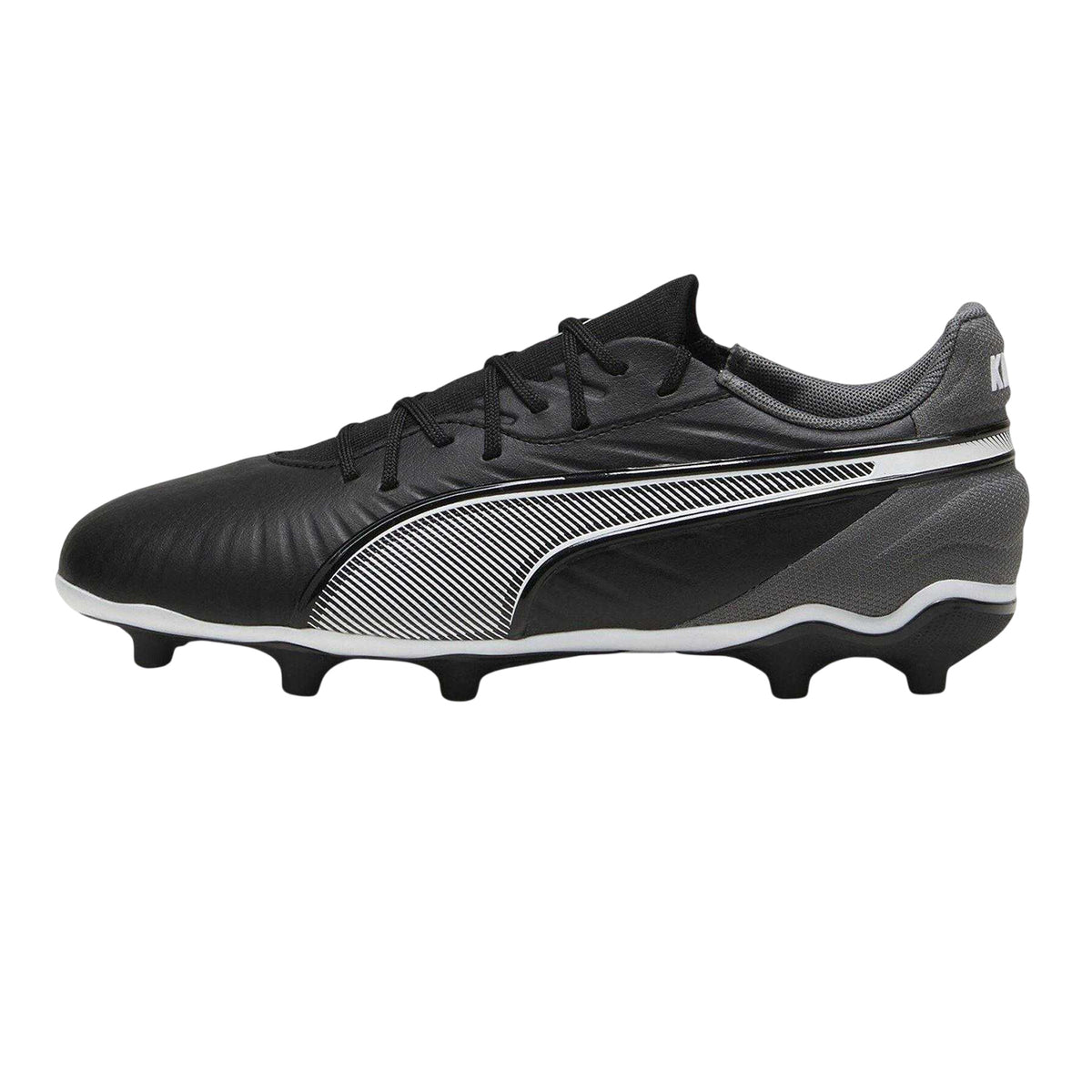 Black - Back - Puma Childrens-Kids King Match FG-AG Football Boots