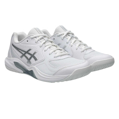 White-Clay - Pack Shot - Asics Womens-Ladies Dedicate 9 Tennis Shoes