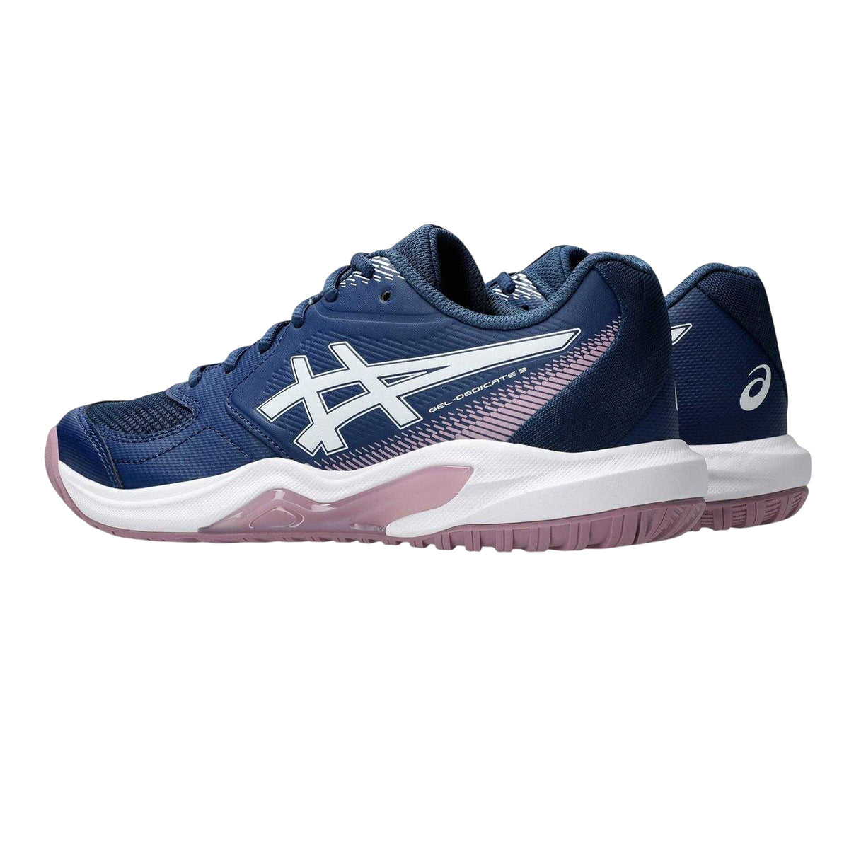 Indigo Blue - Back - Asics Womens-Ladies Dedicate 9 Tennis Shoes