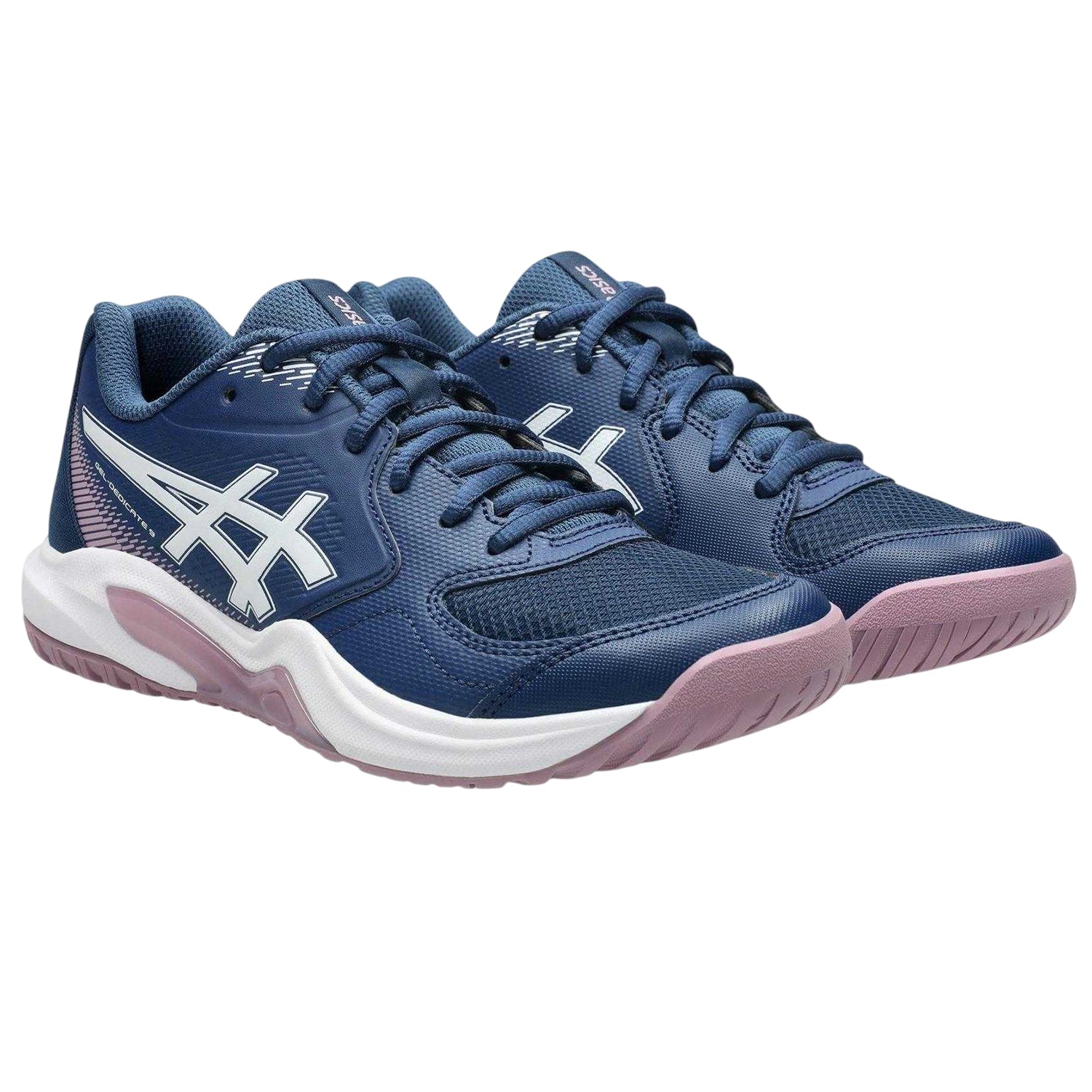 Indigo Blue - Pack Shot - Asics Womens-Ladies Dedicate 9 Tennis Shoes