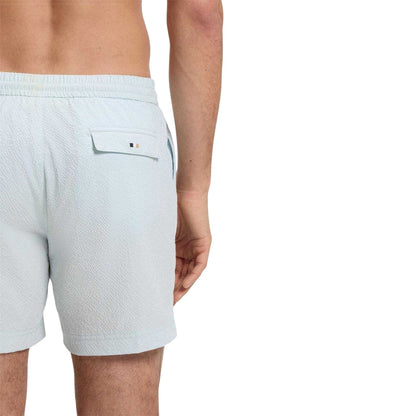 Open Blue - Side - Boss Mens Quick Dry Relaxed Fit Swim Shorts