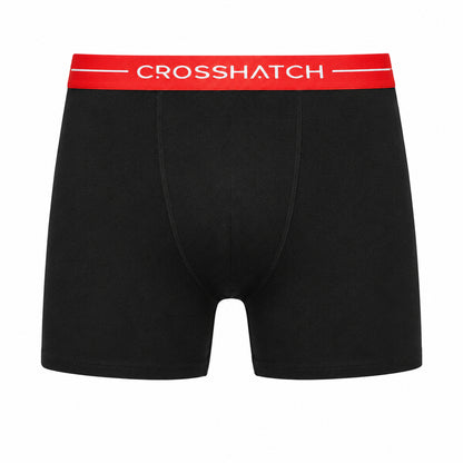 Black - Side - Crosshatch Mens Astral Logo Boxer Briefs (Pack of 12)