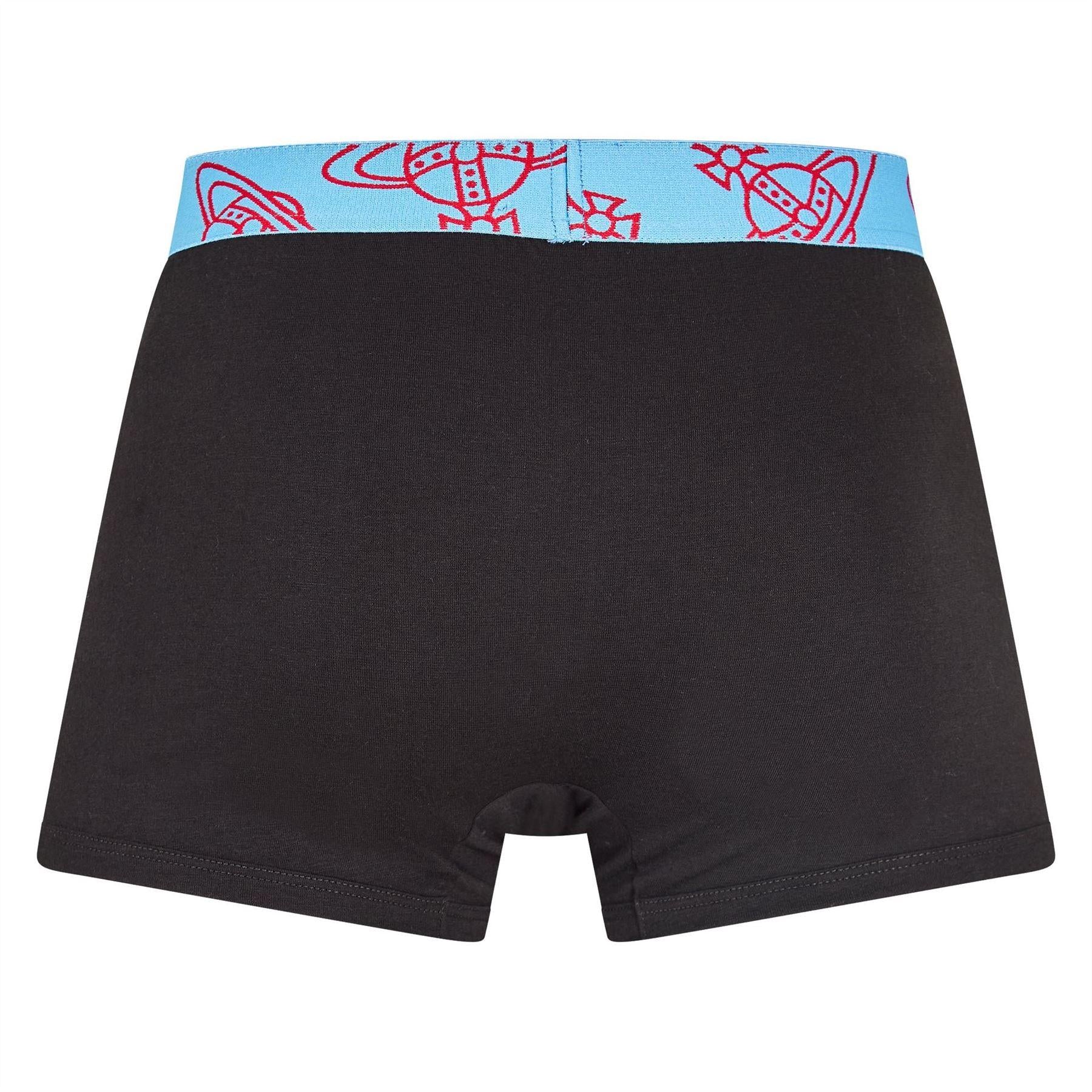 Blue-Black - Back - Vivienne Westwood Mens Logo Boxer Briefs (Pack of 2)