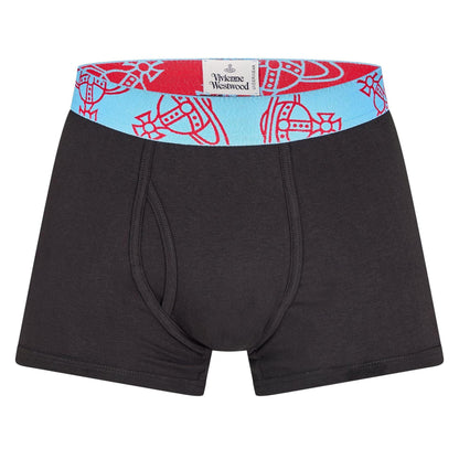 Blue-Black - Front - Vivienne Westwood Mens Logo Boxer Briefs (Pack of 2)