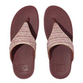 Brown - Lifestyle - Fit Flop Womens-Ladies Lulu Shimmer Weave Toe Post Sandals
