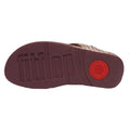 Brown - Pack Shot - Fit Flop Womens-Ladies Lulu Shimmer Weave Toe Post Sandals