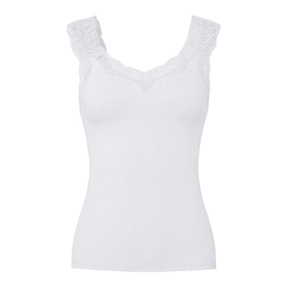 Bright White - Front - Pieces Womens-Ladies Fitted Vest Top