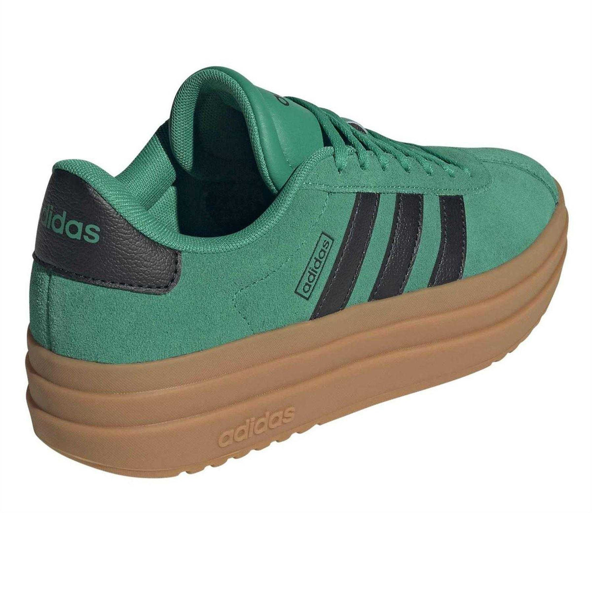 Court Green - Back - Adidas Womens-Ladies VL Court Suede Platform Shoes
