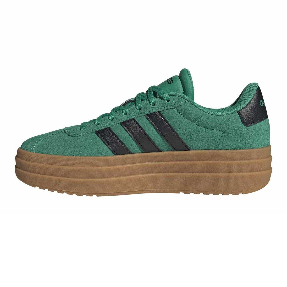 Court Green - Side - Adidas Womens-Ladies VL Court Suede Platform Shoes