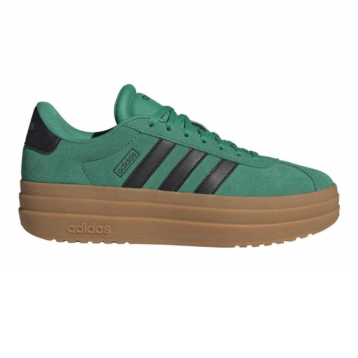 Court Green - Front - Adidas Womens-Ladies VL Court Suede Platform Shoes