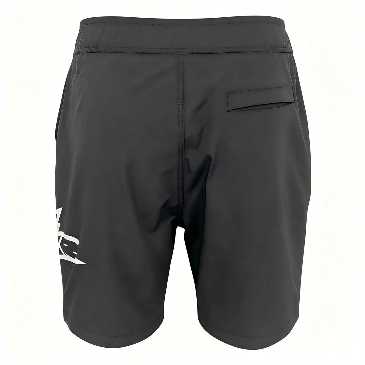 Black-Reflective Black - Back - No Fear Mens Logo Swim Shorts