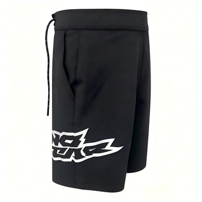 Black-Reflective Black - Side - No Fear Mens Logo Swim Shorts