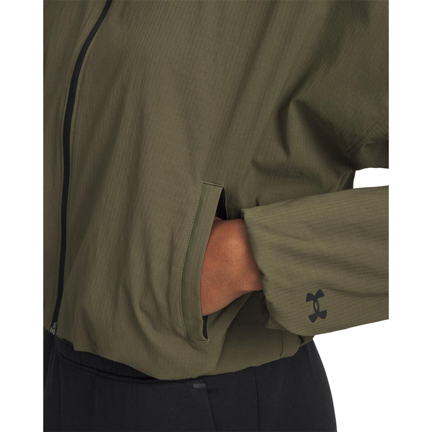 Green - Side - Under Armour Womens-Ladies Unstoppable Woven Jacket