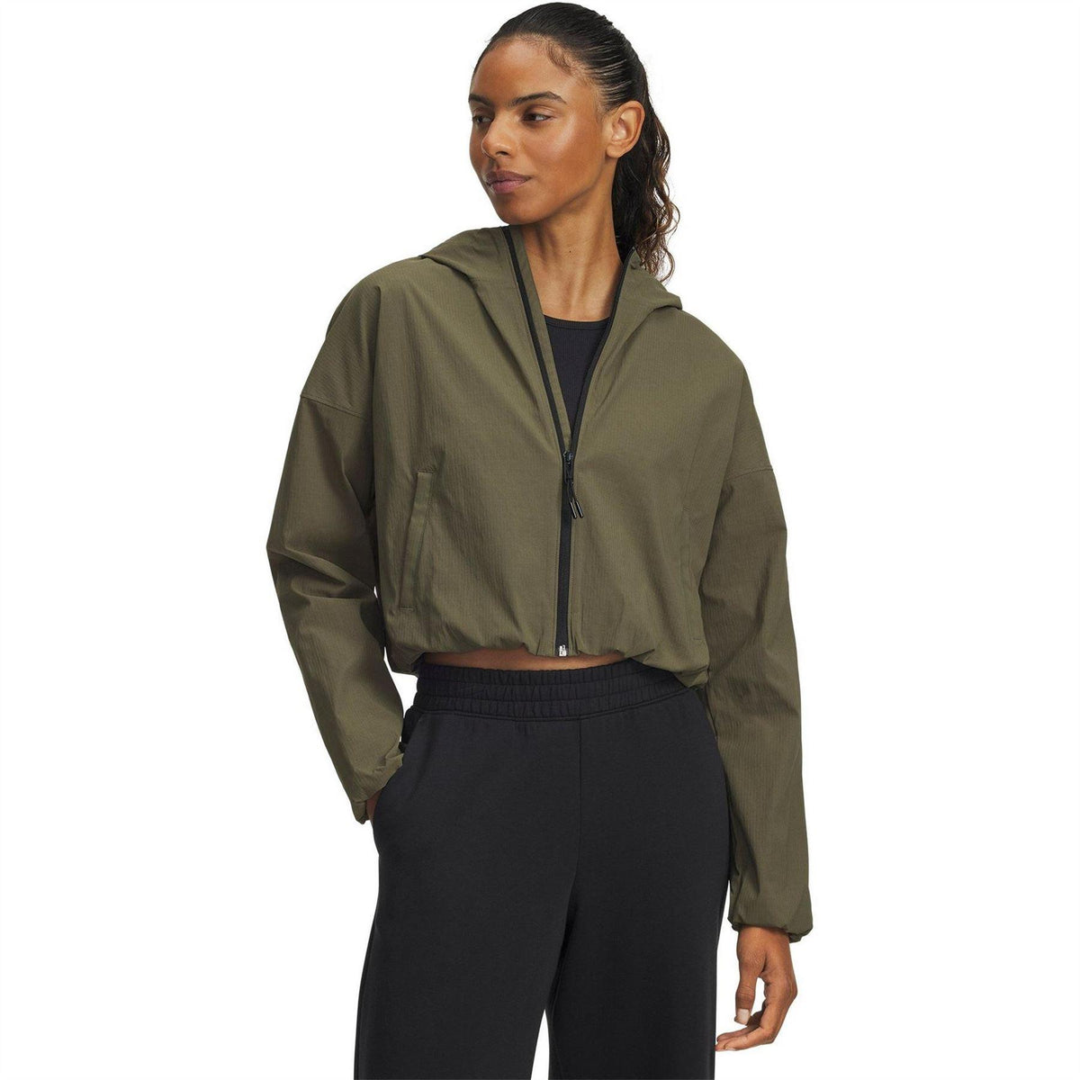 Green - Front - Under Armour Womens-Ladies Unstoppable Woven Jacket