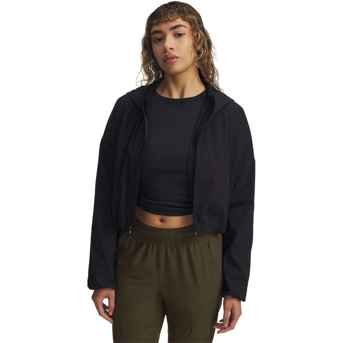 Black - Front - Under Armour Womens-Ladies Unstoppable Woven Jacket