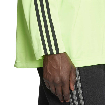 Signal Green - Lifestyle - Adidas Mens Jacquard Long-Sleeved Competition T-Shirt