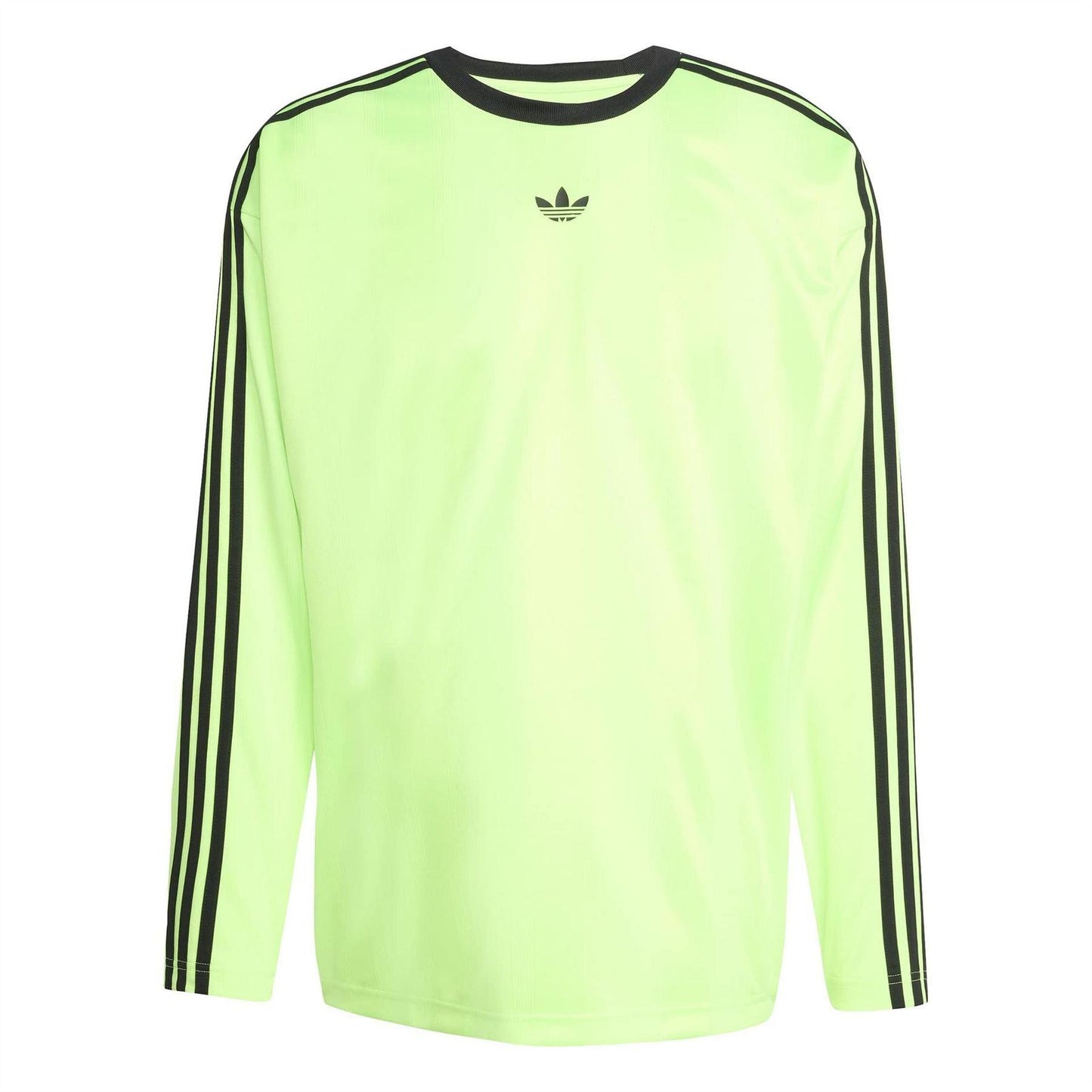 Signal Green - Front - Adidas Mens Jacquard Long-Sleeved Competition T-Shirt