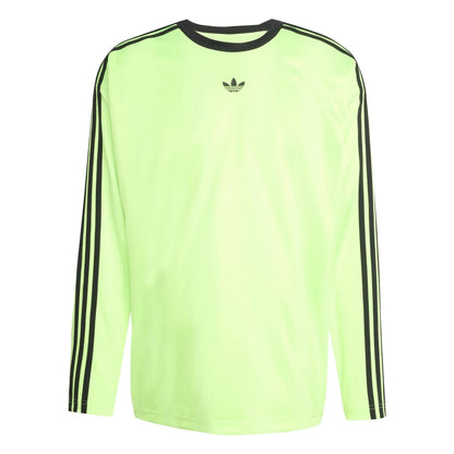 Signal Green - Front - Adidas Mens Jacquard Long-Sleeved Competition T-Shirt