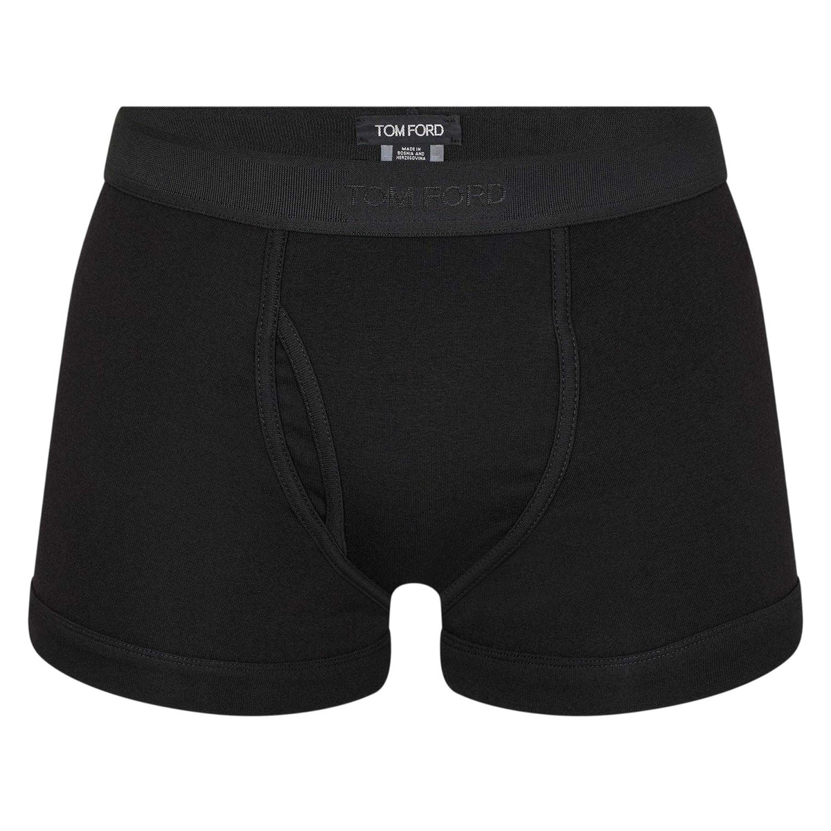 Black - Front - Tom Ford Mens Logo Slim Boxer Briefs