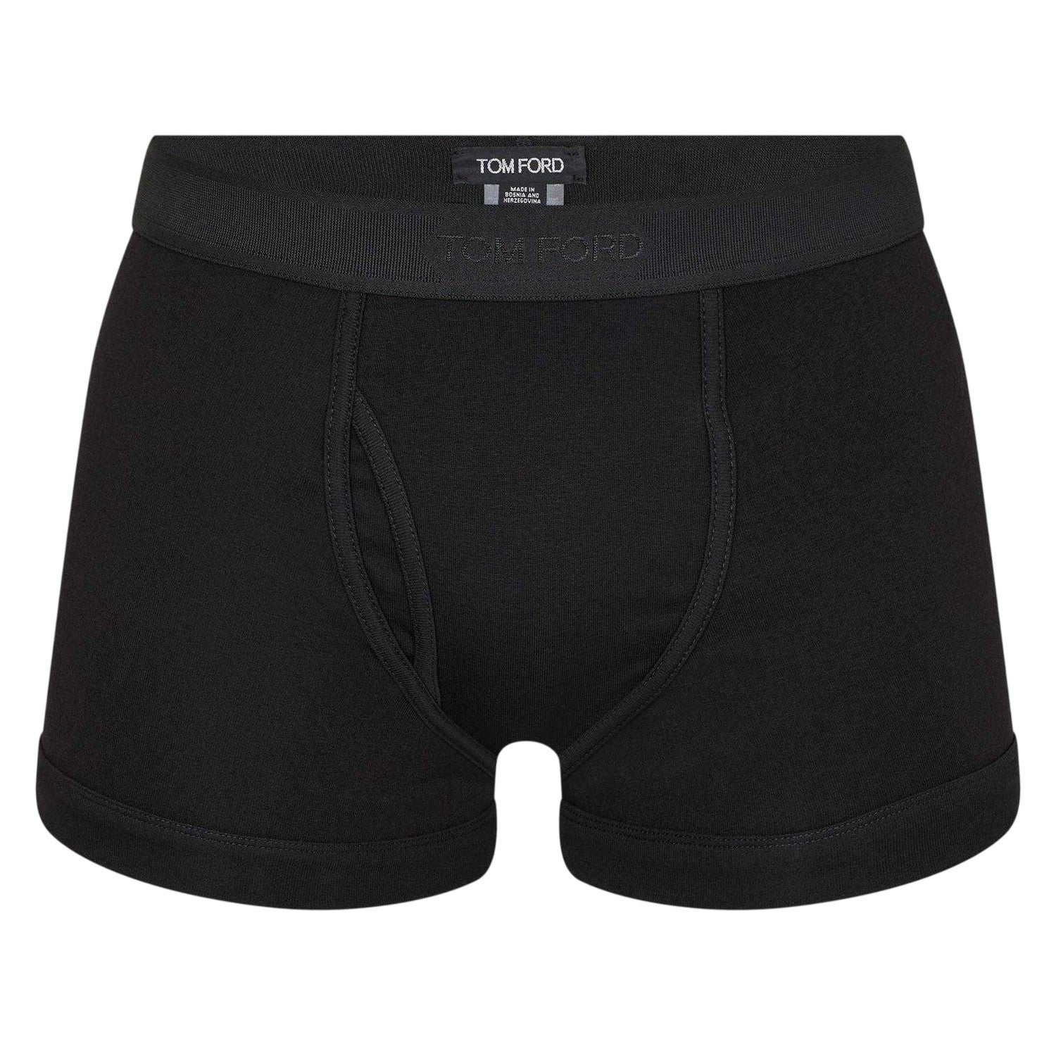 Black - Front - Tom Ford Mens Logo Slim Boxer Briefs