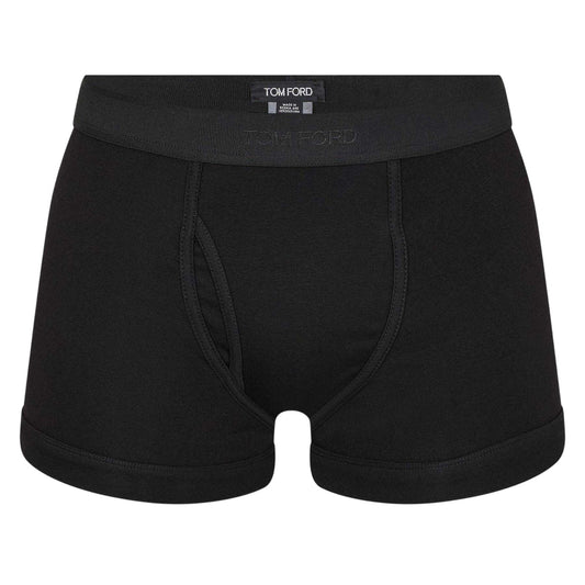 Black - Front - Tom Ford Mens Logo Slim Boxer Briefs